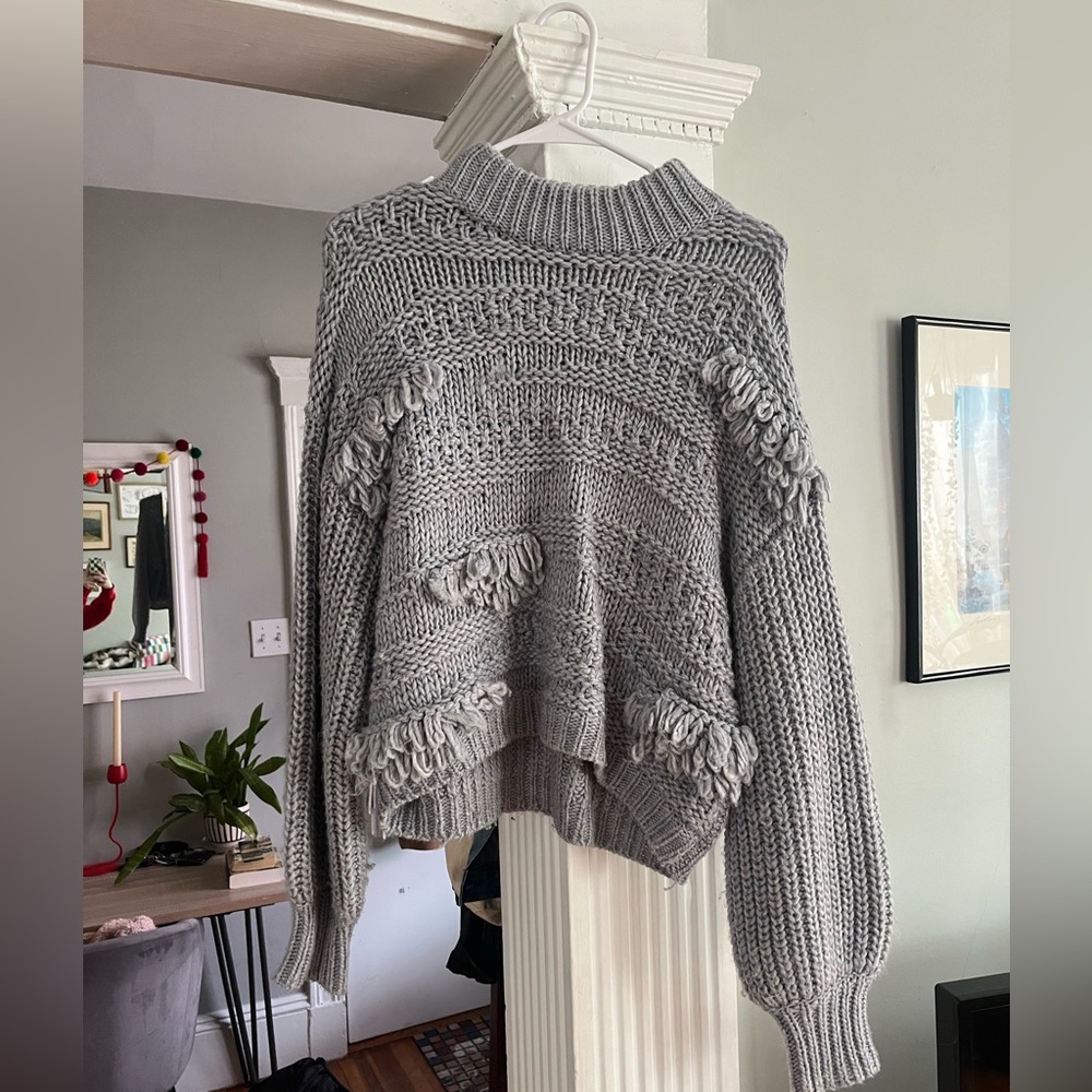 Universal Thread Textured Gray Turtleneck Sweater